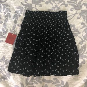 Mossimo Supply Co. Black Floral Mini Skirt